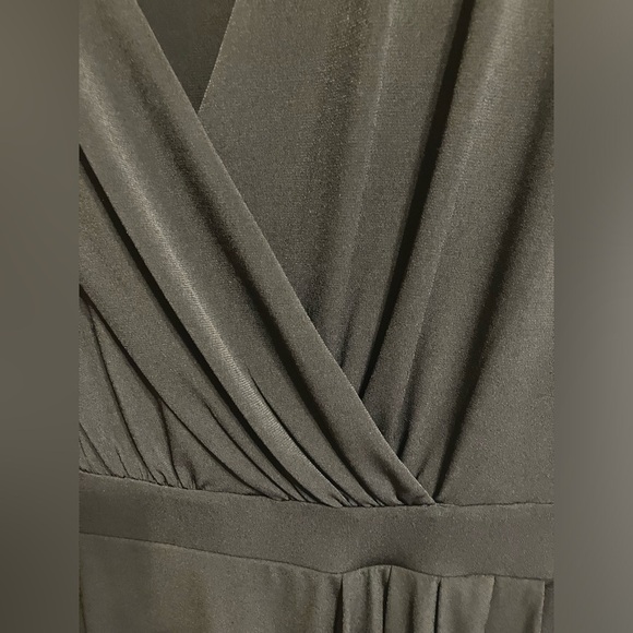 Apt 9 Faux-Wrap Sleeveless Black and green Dress Womens size Petit XL - Picture 8 of 14